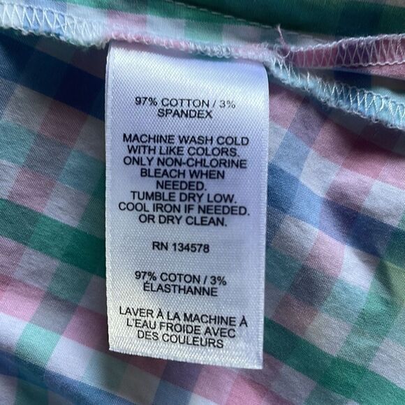 Vineyard Vines Palm Beach Plaid Chilmark Classic Button-Down Shirt - 10 - Picture 5 of 7